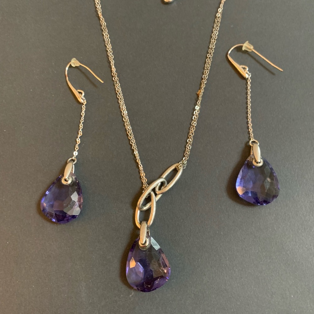 Swarovski Matching Necklace & Earrings New